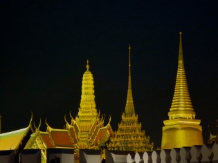 The grand palace by night.