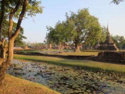 Sukhothai: the moat around the Wat Mahathat complex, believed to represent the cosmic ocean and thus the outer reaches of the universe.