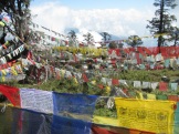 Prayer flags at the start of the hike.